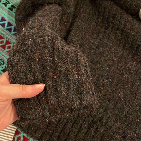 ✨BWOT✨ Chunky knit 🧶 Pullover with Jersey Hoodie Slouchy Oversized Comfy 🤗 - Picture 7 of 10